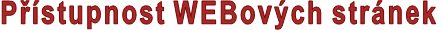 Přístupnost WEBových stránek